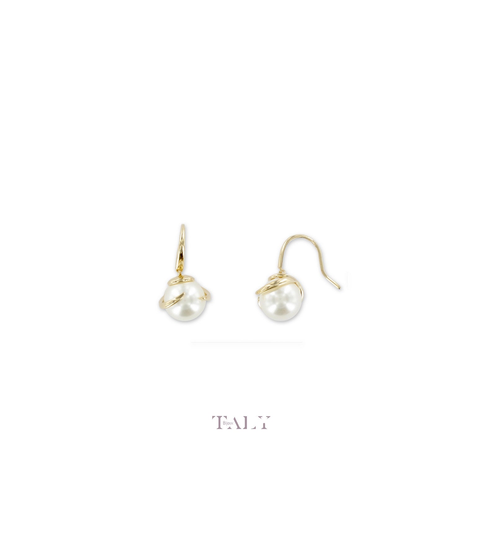 NEW PEARL W/ GOLD EARRINGS