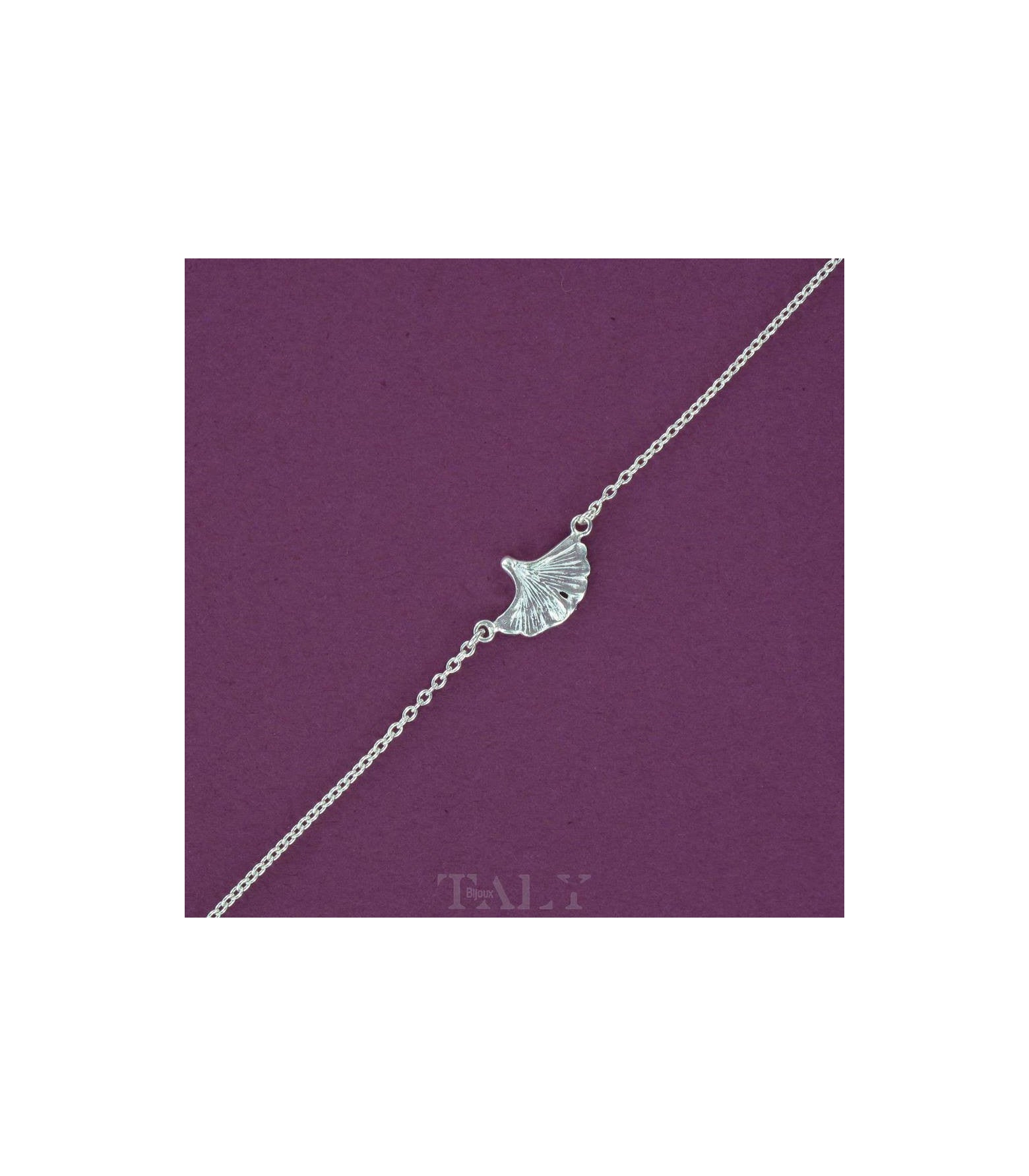 NEW SILVER GINKGO BRACELET