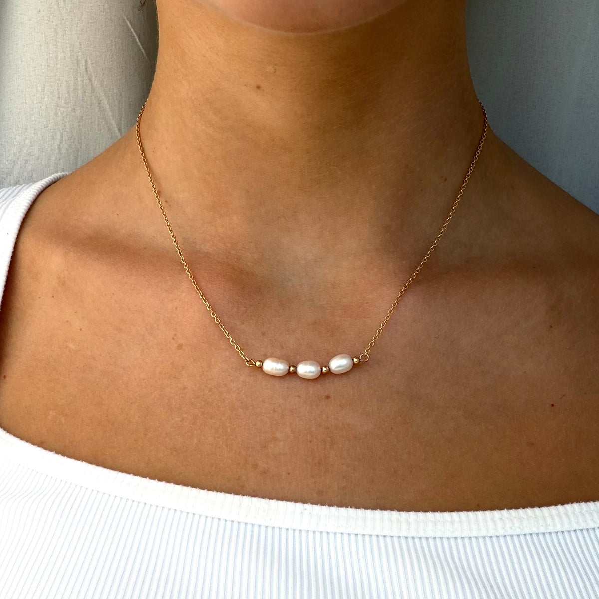 Triple Pearl Necklace