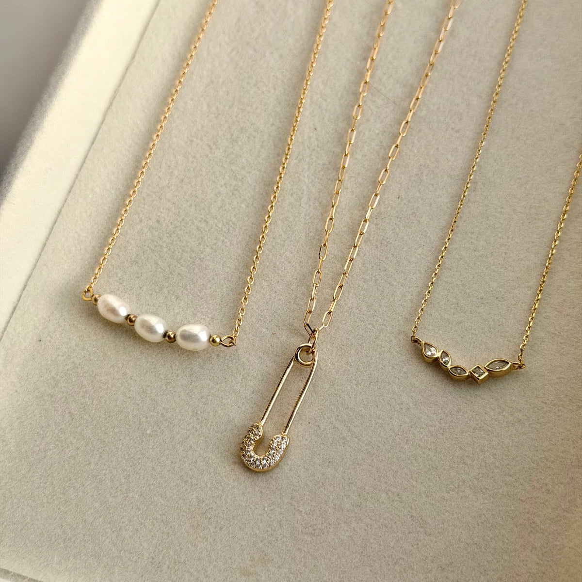 Triple Pearl Necklace