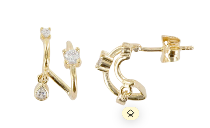 CZ DOUBLE HOOP