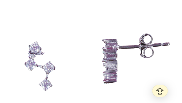 NEW SILVER CZ MULTI DROP STUD